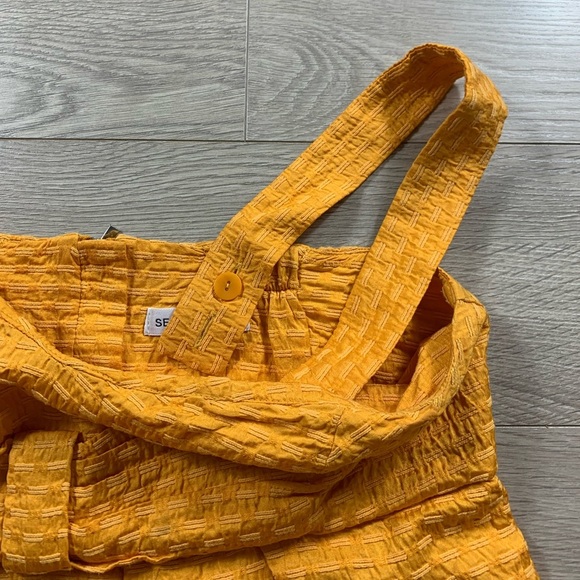 See By Chloe Orange Bow Square Neckline Mini Dress - Picture 8 of 12